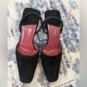 Joan & David Black Suede Heels